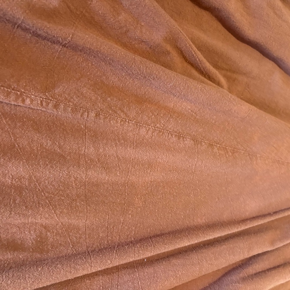 Vintage Color Me Cotton Maxi Dress – Rust Brown – Cotton – Fits Like L - Picture 7 of 11